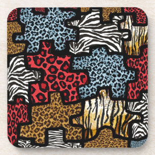 Porta-copo RAB Rockabilly Estampa Animal Puzzle