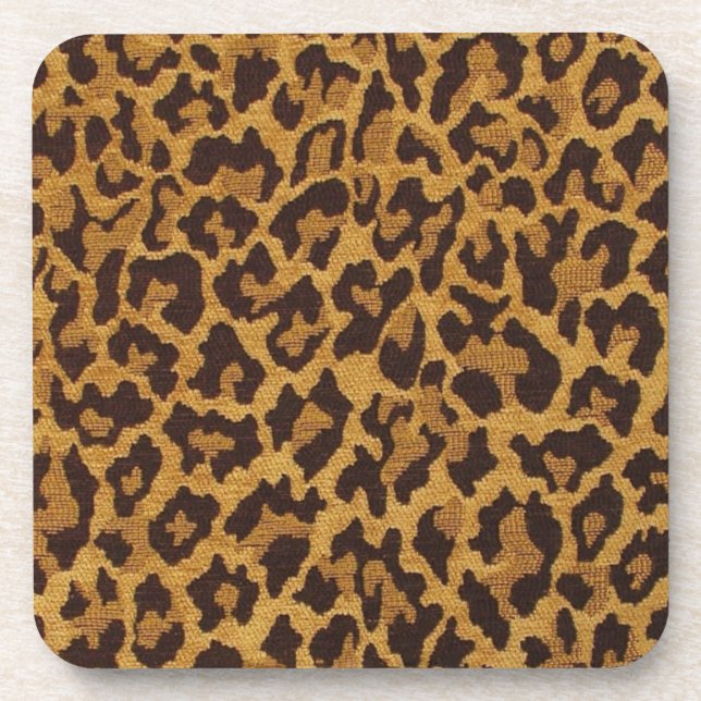 Porta-copo RAB Rockabilly Leopard Print Brown Gold (Frente)