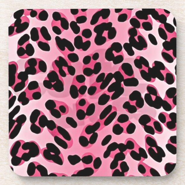 Porta-copo RAB Rockabilly Pink Cheetah Impressão (Frente)