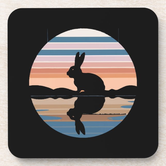 Porta-copo Rabbit Retro Sunset (Frente)