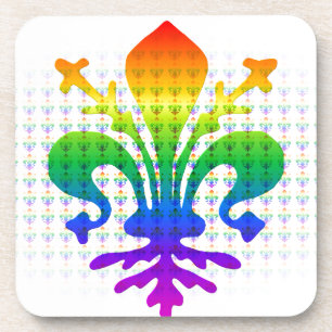 Porta-copo Rainbow Fleur-de-lis
