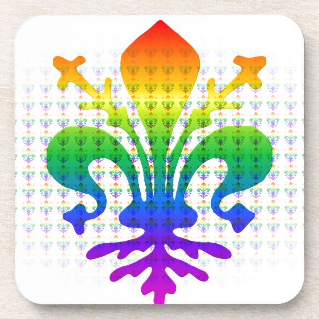 Porta-copo Rainbow Fleur-de-lis (Frente)