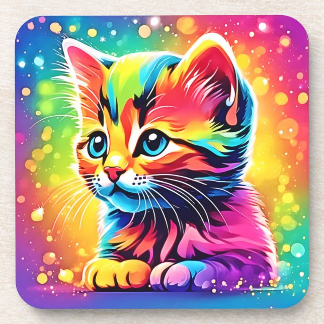 Porta-copo Rainbow Kitten Dream (Frente)