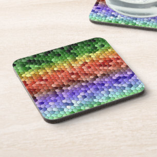 Porta-copo Rainbow Mosaic Pattern