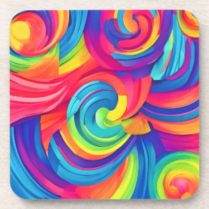 Porta-copo Rainbow Swirl Chaos Design