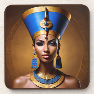 Porta-copo "Rainha Nefertiti" Linda Rainha Africana