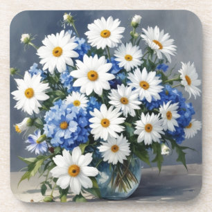 Porta-copo Ramalhete de Flores Elegantes Margaridas Aquarela