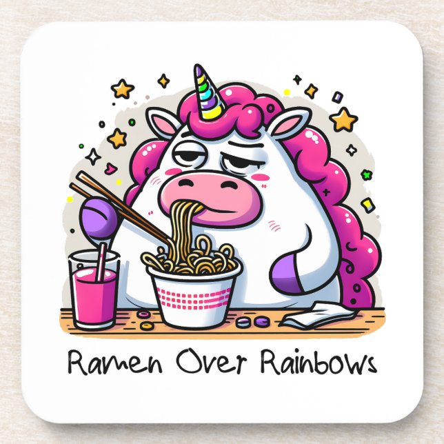 Porta-copo Ramen de Comida Unicorn (Frente)