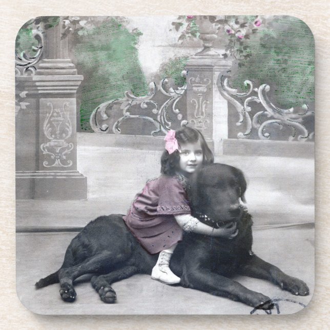 Porta-copo Rapariga e seu Cachorro (Frente)