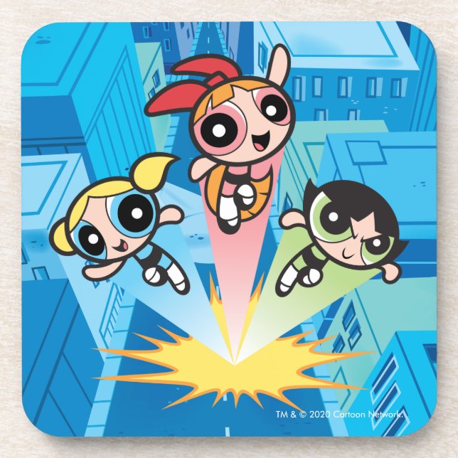 Porta-copo Raparigas Powerpuff Lançam No Ar (Frente)