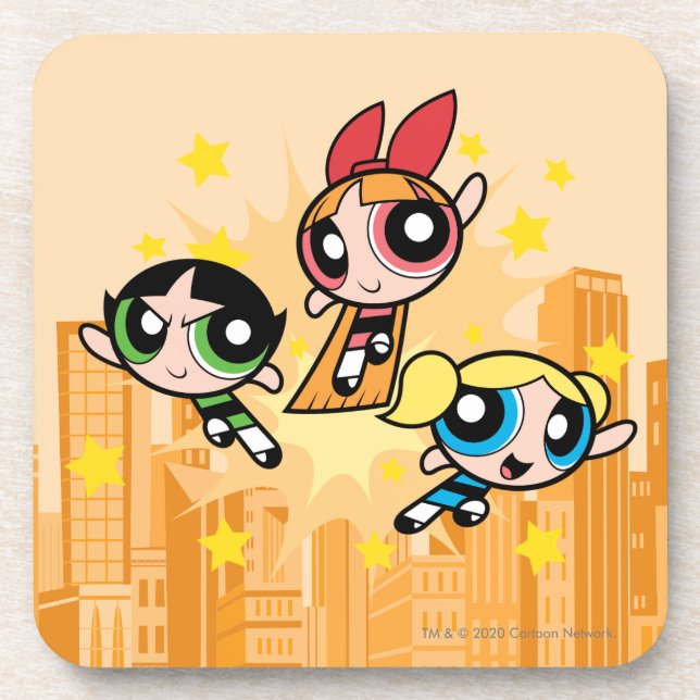Porta-copo Raparigas Powerpuff Salvem O Dia (Frente)