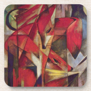 Porta-copo Raposas por Franz Marc, arte abstrata do Cubism do