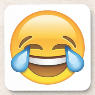 Porta-copo Rasgos de grito de riso do emoji da alegria