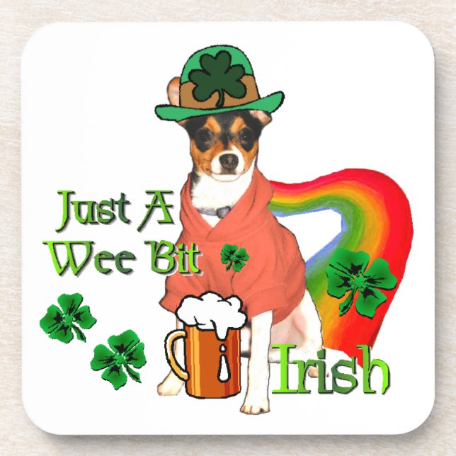 Porta-copo Rat Terrier St Patricks (Frente)