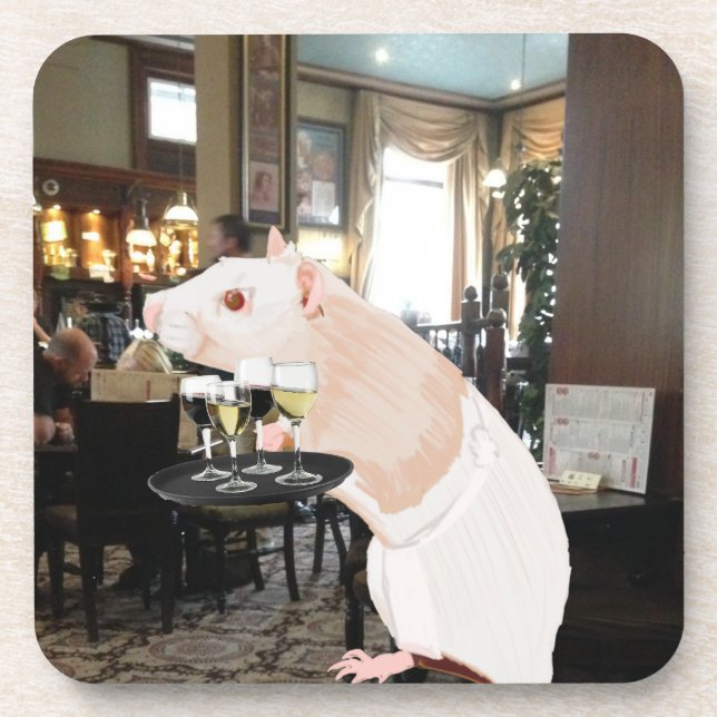 Porta-copo Rat Waiter surreal  (Frente)