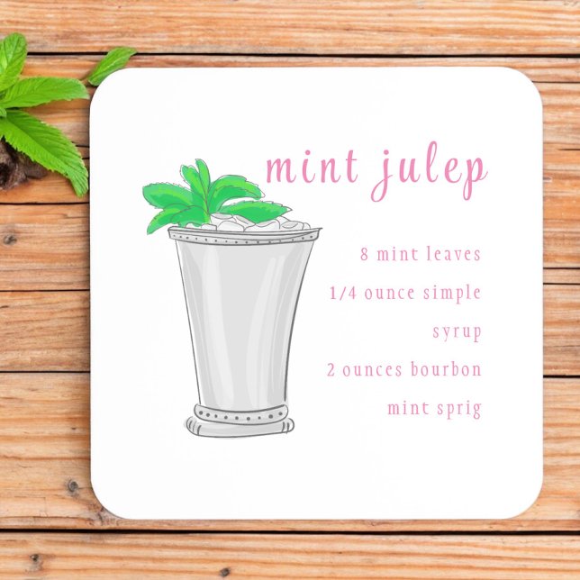 Porta-copo Receita de Bar de Mint Julep de Derby (Criador carregado)