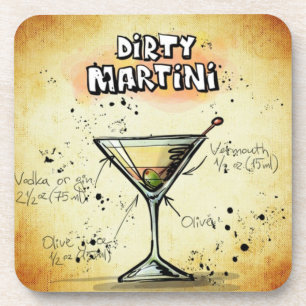 Porta-copo Receita suja da bebida do barman de Martini