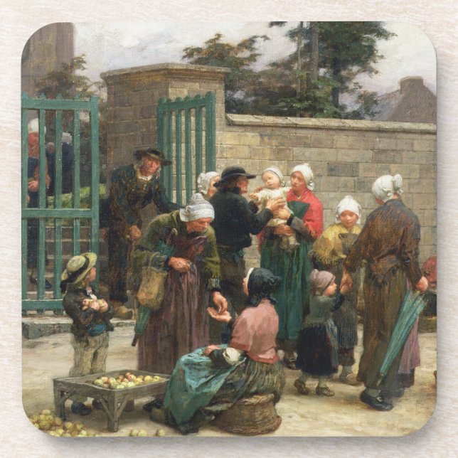 Porta-copo Recolhendo os Foundlings (óleo em canvas) (Frente)