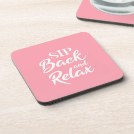 Porta-copo Recostar-se e Relaxar Rosa