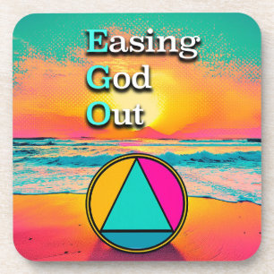 Porta-copo Recuperação Slogan Nascer do Sol EGO Easing God Ou