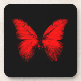 Porta-copo Red Butterfly Coasters