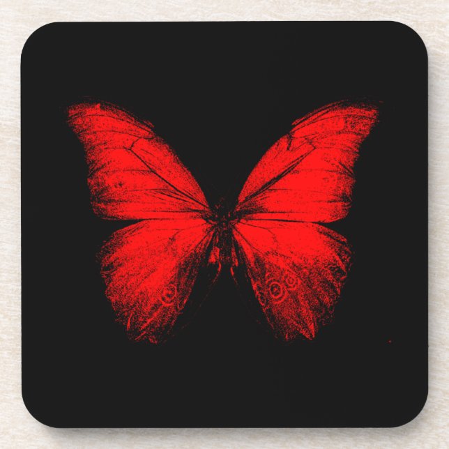 Porta-copo Red Butterfly Coasters (Frente)