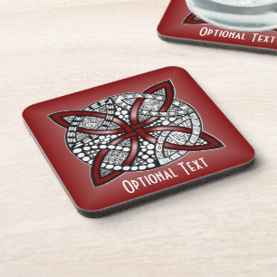 Porta-copo Red Celtic Knot Arte Original