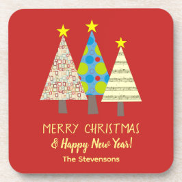 Porta-copo Red Christmas Tree Personalized