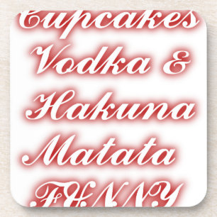 Porta-copo Red Cupcakes Vodka Hakuna Matata FUNNY.
