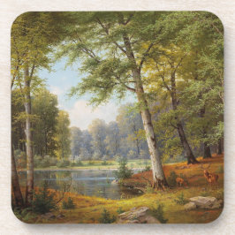 Porta-copo Red Deer by the Forest Pond