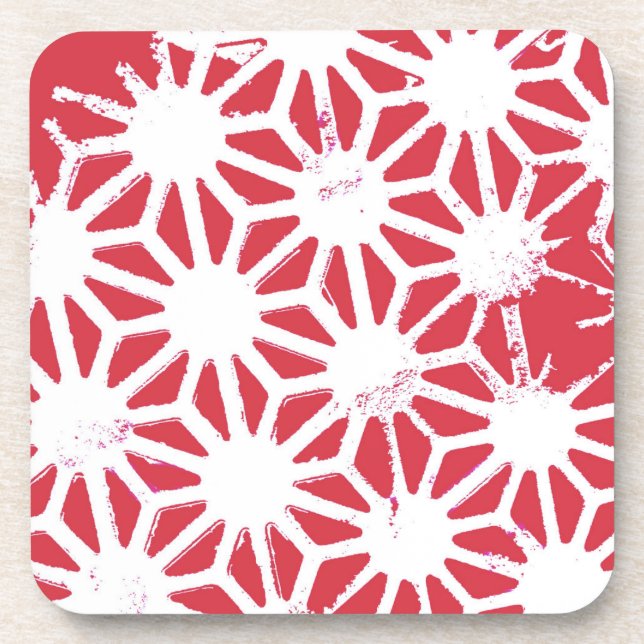 Porta-copo Red geometric pattern (Frente)