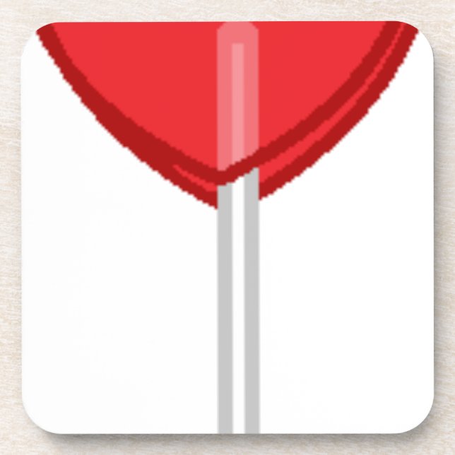 Porta-copo red heart lollipop (Frente)