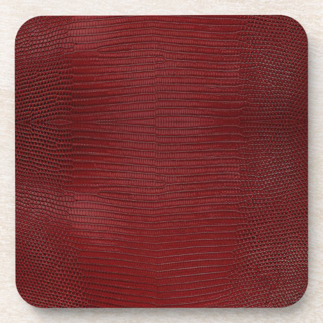 Porta-copo Red Lizard Leather Impressão (Frente)