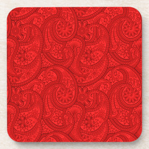 Porta-copo Red Paisley