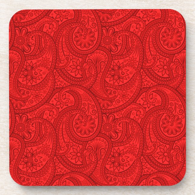 Porta-copo Red Paisley (Frente)