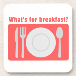 Porta-copo Red Placemat What's for Breakfast Beefebida Coaste