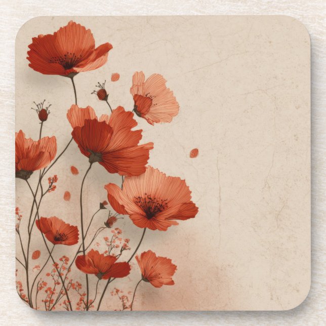 Porta-copo Red poppies (Frente)