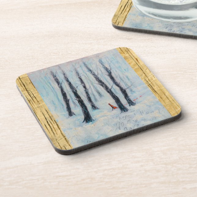 Porta-copo Red Riding Hood em uma floresta de inverno (Left Side)