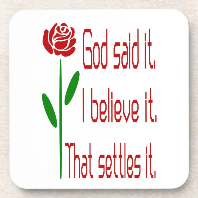 Porta-copo Red Rose God Said It (Frente)