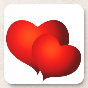 Porta-copo Red Satin Hearts