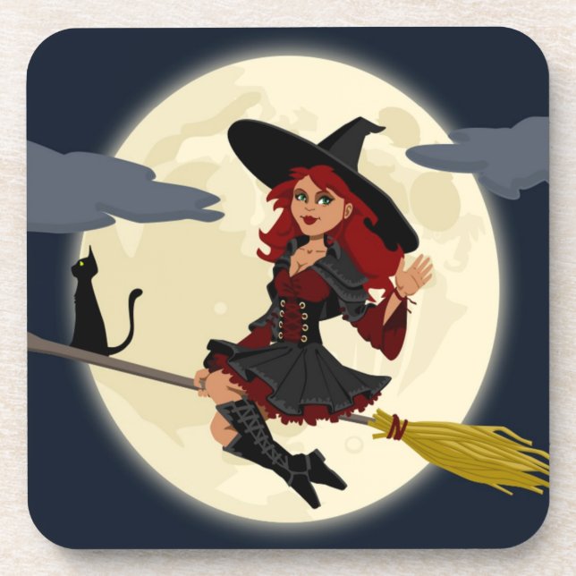 PORTA-COPO REDHEADED HALLOWEEN WITCH (Frente)