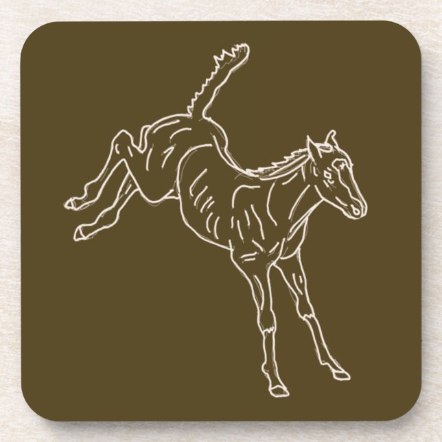 Porta-copo Refeição de Cavalo - linha transparente. (Frente)