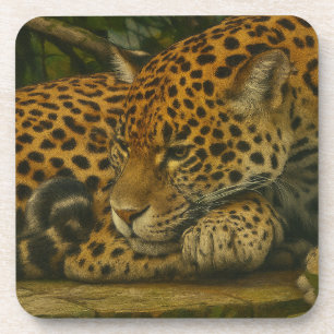 Porta-copo Reflexão sobre Jaguar - Impressão de Arte sobre Se