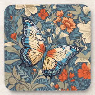 Porta-copo Regal Butterfly Amidst William Morris Floral