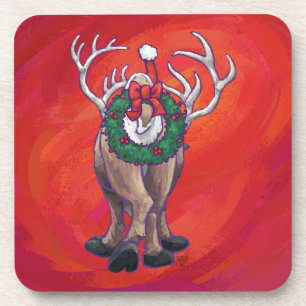 Porta-copo Reindeer Christmas On Green