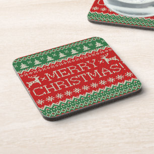 Porta-copo Reindeer de Natal Ugly Sweater