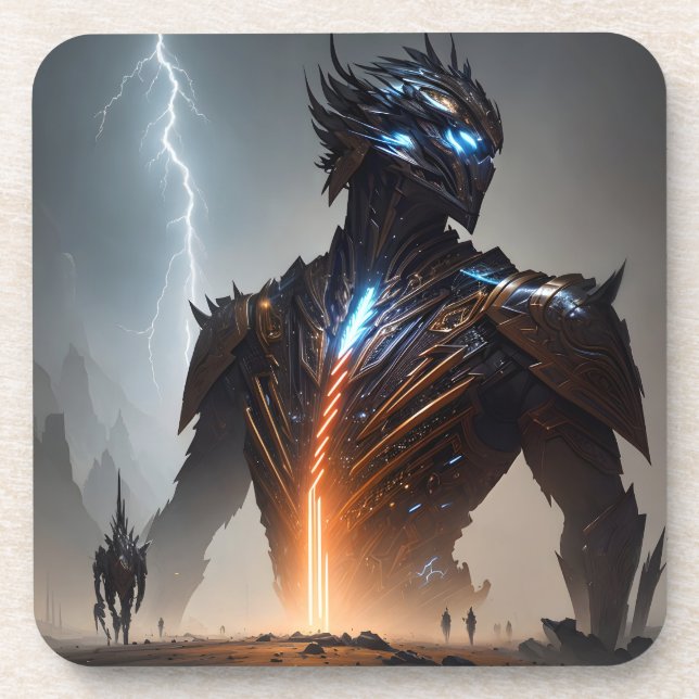 Porta-copo Relâmpago Cyborg Warrior (Frente)