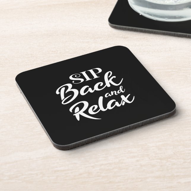 Porta-copo Relaxe e Desfrute Preto (Left Side)