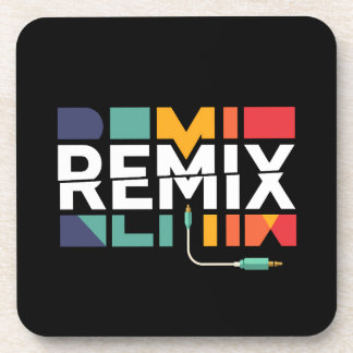 Porta-copo Remix Áudio | Gráfico Geométrico Retro de Música d