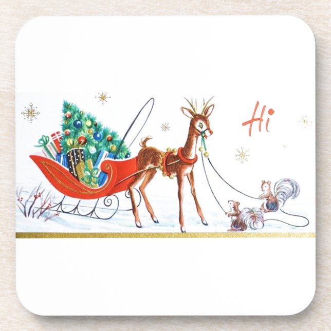 Porta-copo Rena bonita da modificação do meio século do (Frente)